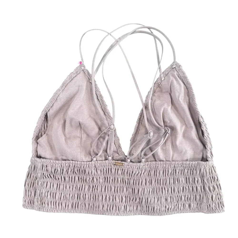 PINK Victoria’s Secret Smocked Triangle Bralette Size M